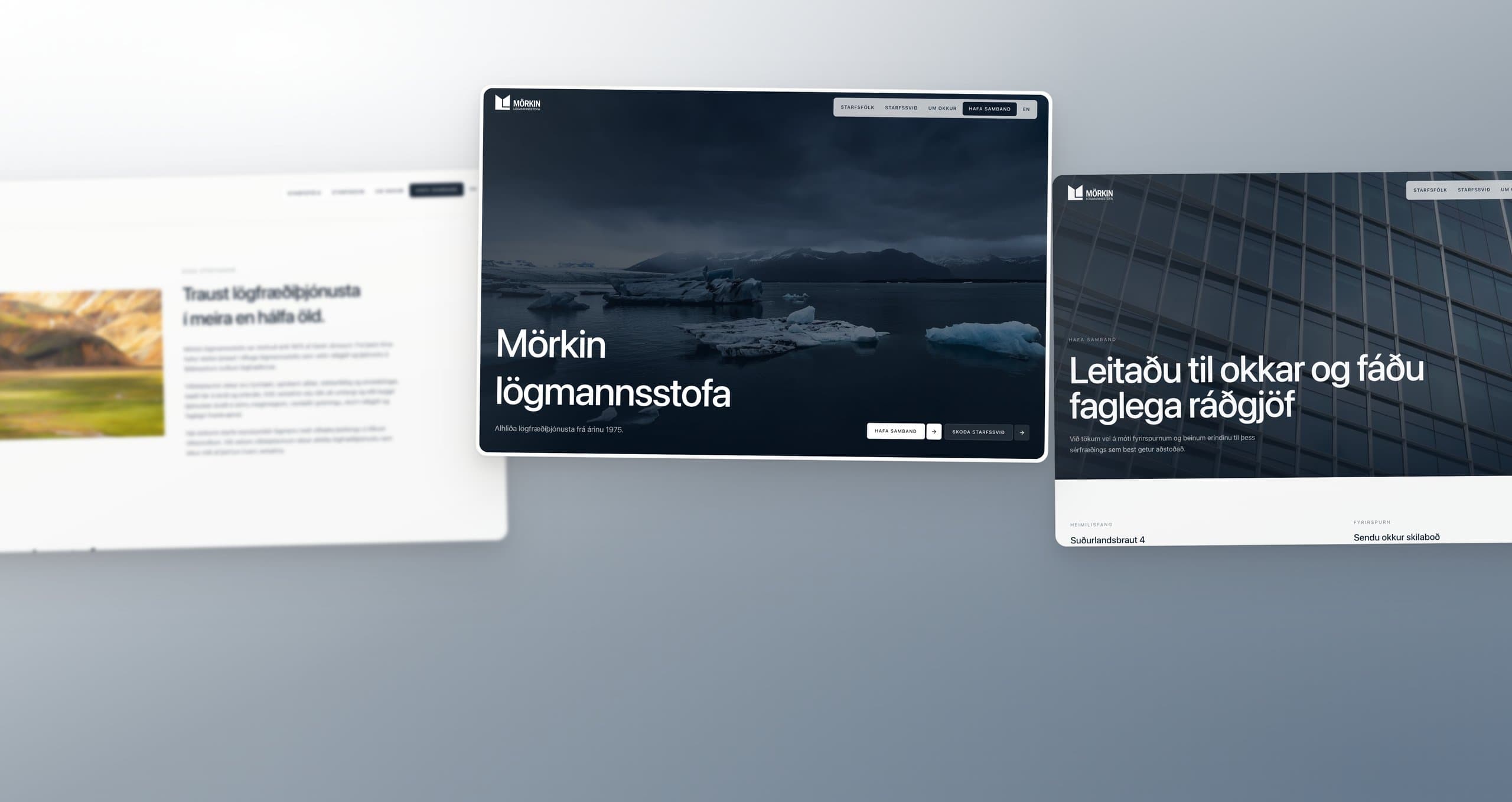 Vefsíðuverkefni fyrir Mörkina lögmannsstofu