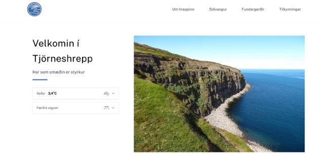Vefsíðuverkefni fyrir Tjörneshreppur